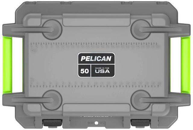 Alt view image 10 of 10 - Pelican ProGear 50 IM Elite Dark Gray/Electric Green Cooler [50Q-1-DKGRYEGRN]