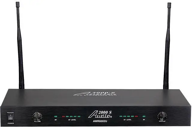 Main image of Audio 2000s AWM6002U Handheld Wireless Mic System, AWR6002U Rx, 2x AWX6070 Mic
