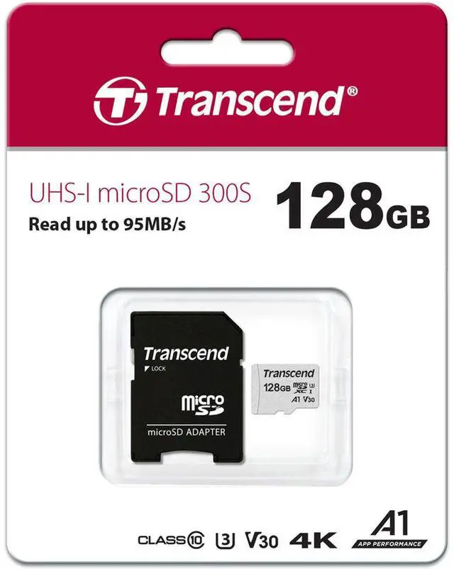 Alt view image 18 of 18 - Transcend 300s 128GB Class 10/UHS-I U3 microSDXC with Adapter TS128GUSD300SA