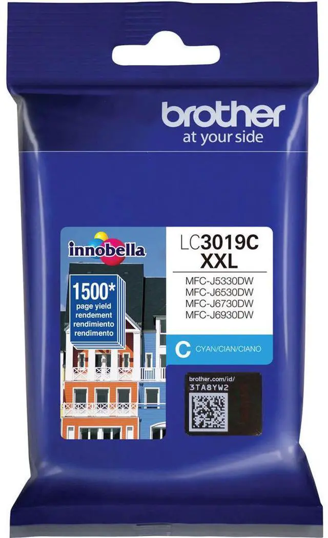 Alt view image 8 of 8 - BROTHER INTERNATIONAL CORPORAT LC3019C SUPER HIGH YIELD XXL CYAN INK CARTRIDGE