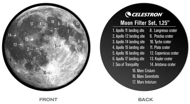 Alt view image 14 of 15 - Celestron Moon Filter Set, 1.25"
