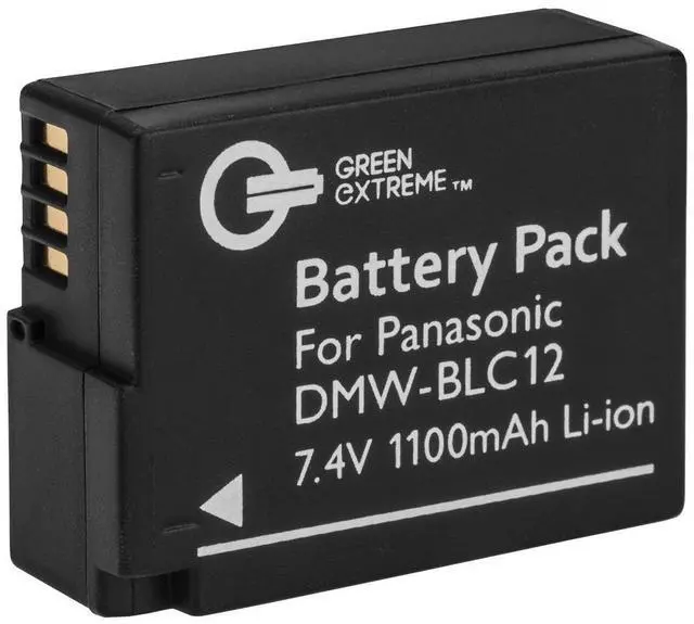 Alt view image 5 of 7 - Green Extreme 2 Pack DMW-BLC12 Battery and Compact Smart Charger Kit