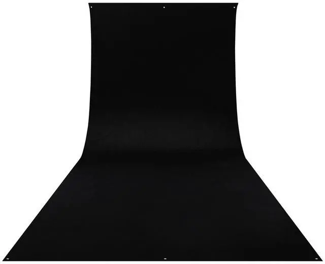 Alt view image 10 of 13 - Westcott 9 x 20 ft Wrinkle-Resistant Cotton Backdrop (Rich Black)