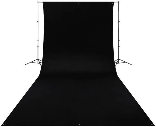Alt view image 12 of 13 - Westcott 9 x 20 ft Wrinkle-Resistant Cotton Backdrop (Rich Black)