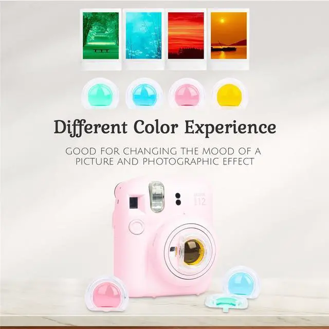 Alt view image 4 of 7 - Fujifilm Fujifilm Instax Mini 12 Instant Film Camera, Blossom Pink Bundle with Instax Mini Custom Case, Accessory Kit and Daylight Film, 2x Twin Pack (40 Exposures) ISO 800