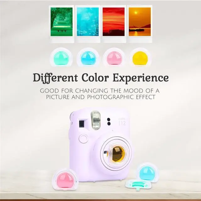 Alt view image 4 of 7 - Fujifilm Fujifilm Instax Mini 12 Instant Film Camera, Lilac Purple Bundle with Instax Mini Custom Case, Accessory Kit and Daylight Film, 2x Twin Pack (40 Exposures) ISO 800