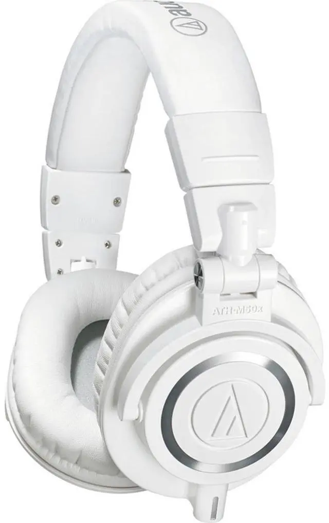 Alt view image 2 of 20 - Audio Technica ATH-M50x Closed-Back Monitoring Headphones (White)