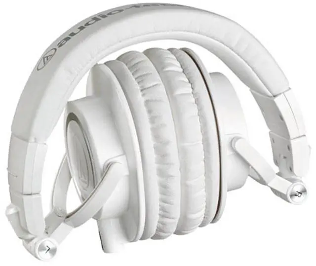 Alt view image 4 of 20 - Audio Technica ATH-M50x Closed-Back Monitoring Headphones (White)