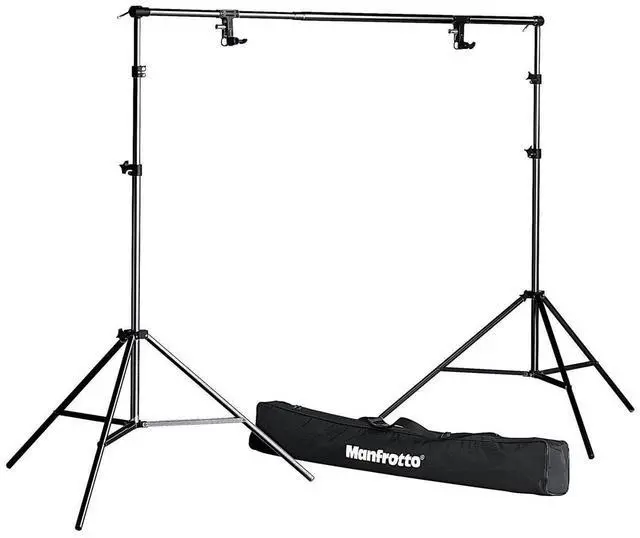 Main image of Manfrotto Black Free Standing Background Support System, with Crossbar & Stands