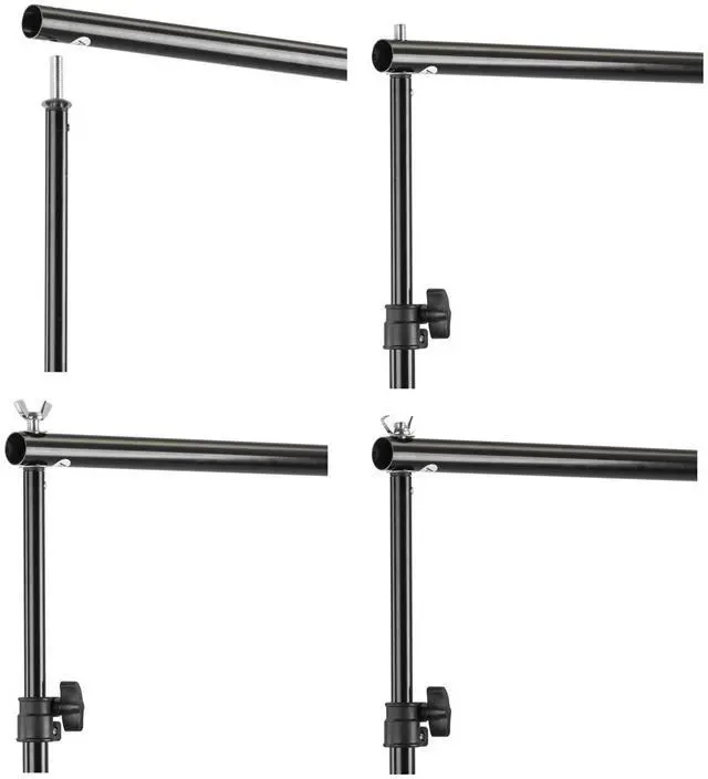 Alt view image 5 of 7 - Takama Takama Photo Video Studio 10Ft Adjustable Backdrop Support System Light Stands with Background Holder Kit