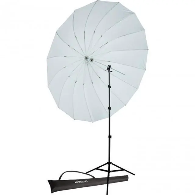 Alt view image 16 of 19 - Westcott White/Black Bounce Parabolic Standard Umbrella (7')