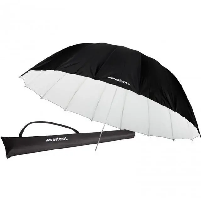Alt view image 15 of 19 - Westcott White/Black Bounce Parabolic Standard Umbrella (7')