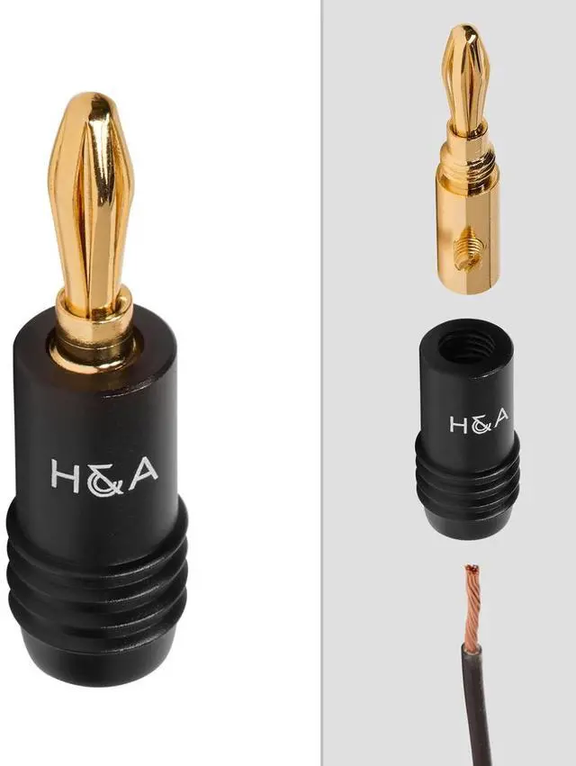 Alt view image 4 of 7 - H&A Speaker Connector Banana Plugs, 6 Pair #HA-BP-6P