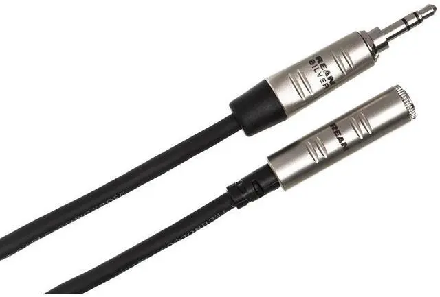 Alt view image 4 of 6 - Hosa Technology 5' REAN 3.5mm TRS Male to 3.5mm TRS Female Pro Headphones Cable