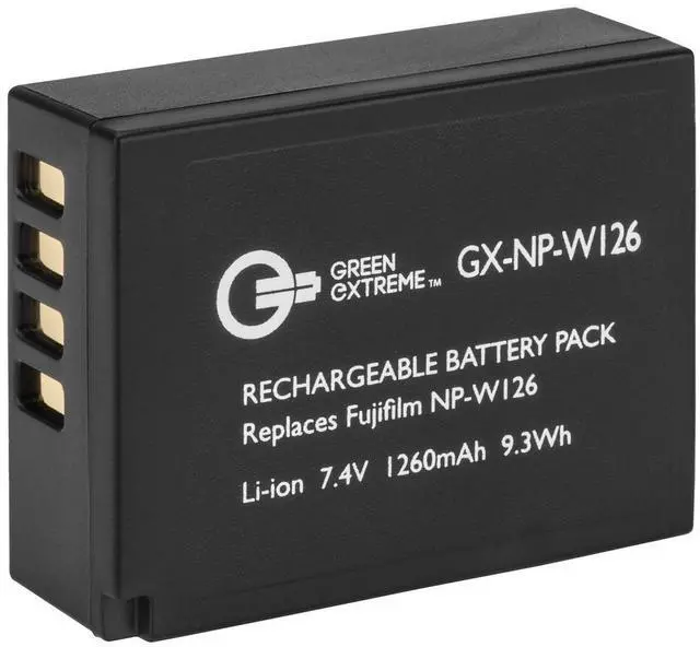 Alt view image 5 of 7 - Green Extreme 2 Pack NP-W126 Battery and Dual Smart Charger Kit (7.4V 1260mAh)