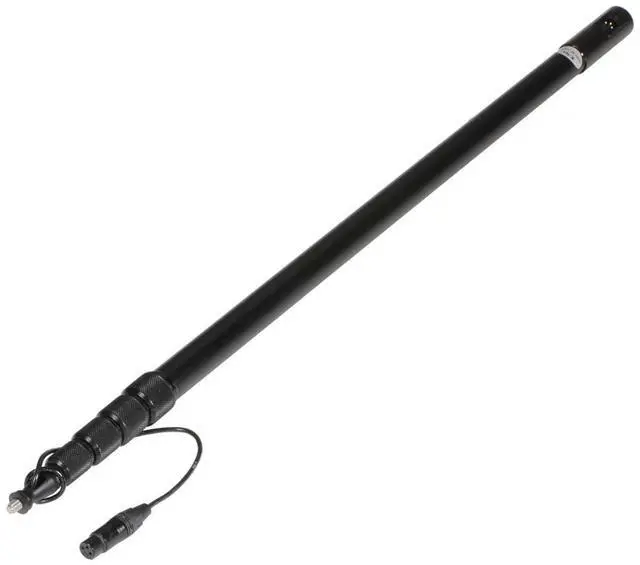Main image of K-Tek KE-144CCR 3'.3"-12' Avalon Series Aluminum Boompole, Internal Coiled Cord - Nuetrik Female XLR on Top Pigtail & Switchcraft Male XLR, Side Exit