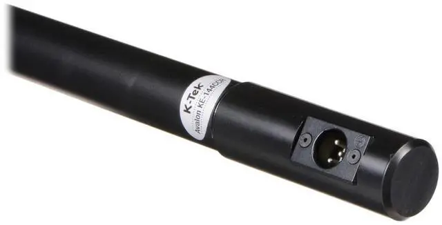 Alt view image 2 of 2 - K-Tek KE-144CCR 3'.3"-12' Avalon Series Aluminum Boompole, Internal Coiled Cord - Nuetrik Female XLR on Top Pigtail & Switchcraft Male XLR, Side Exit