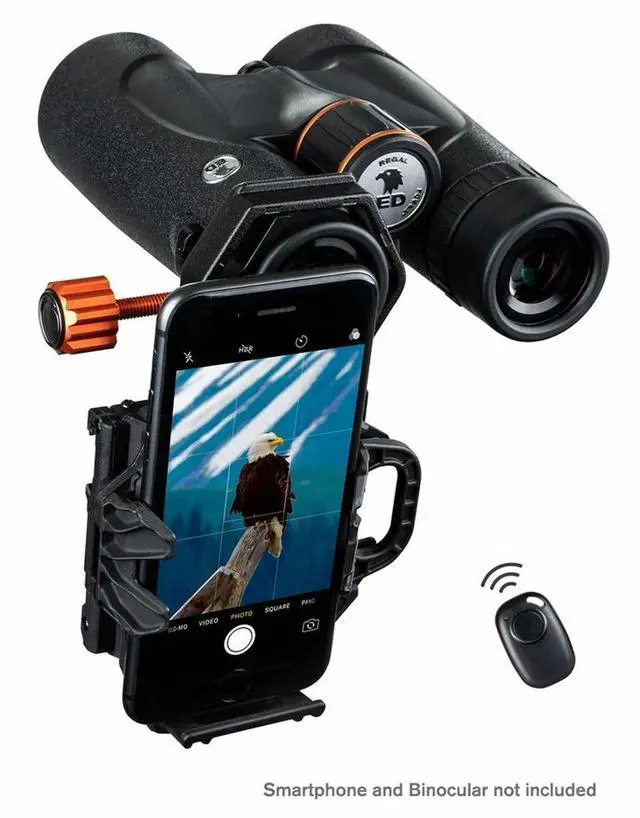 Alt view image 4 of 7 - Celestron NexGO 2-Axis Universal Smartphone Adapter Kit with Bluetooth Remote Shutter Controller