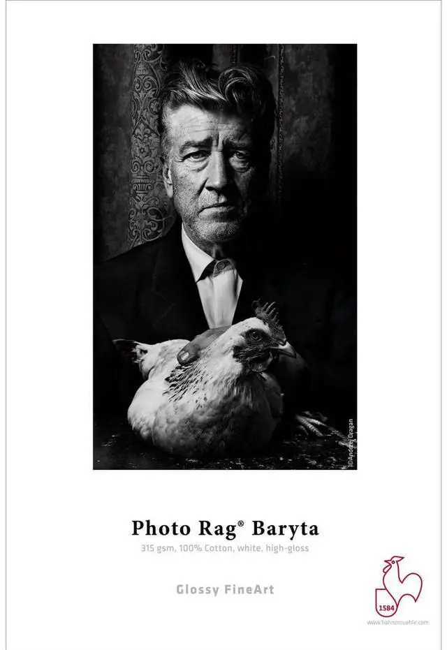 Main image of Hahnemuhle Photo Rag Baryta 315, 100% Cotton High Gloss, Natural White Inkjet Paper, 315gsm, 17x22", 25 Sheets