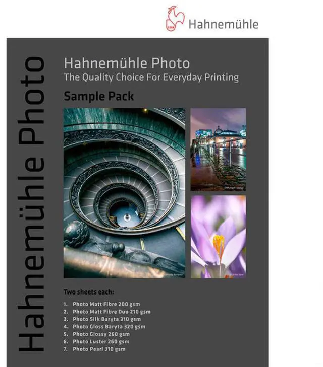 Main image of Hahnemuhle A3+ Photo Sample Pack, 13x19", 7 Samples, 14 Sheets #10603604