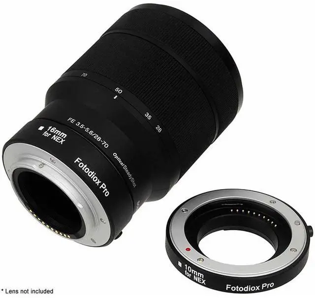 Alt view image 6 of 6 - Fotodiox Auto Macro Extension Tube Kit for Sony E-Mount (NEX) Mirrorless Camera