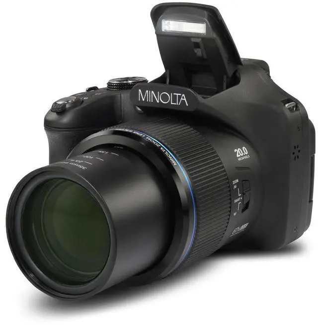 Alt view image 3 of 17 - Minolta MN67Z-BK ProShot Wi-Fi Bridge Camera with 67x Optical Zoom, Black