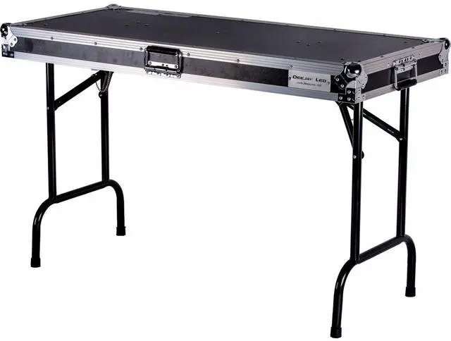 Alt view image 8 of 10 - Deejay LED Fly Drive Case Universal Fold Out DJ Table 48" x 21" x 30"