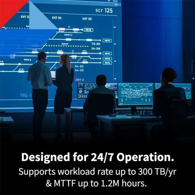 Alt view image 2 of 6 - Toshiba N300 PRO 20TB Large-Sized Business NAS (up to 24 Bays) 3.5-Inch Internal Hard Drive - Up to 300 TB/Year Workload Rate CMR SATA 6 Gb/s 7200 RPM 512 MB Cache - HDWG62AXZSTB