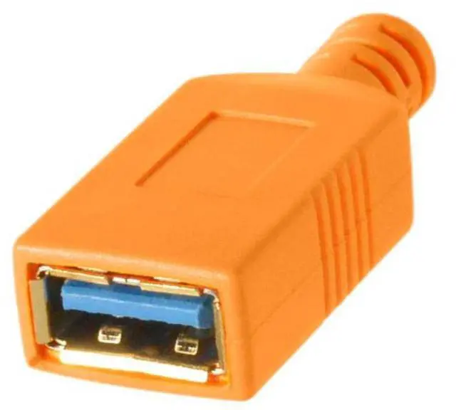 Alt view image 2 of 3 - Tether Tools TetherPro USB-C to USB-A Female Adapter Extender, 15', Orange