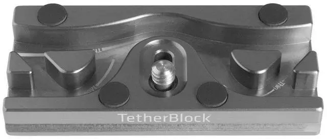 Alt view image 3 of 8 - TetherBlock QR Plus Arca-Type Quick Release Plate for Tethered Photography (Gre