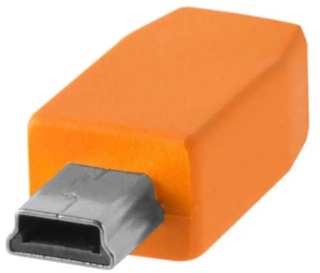 Alt view image 2 of 3 - Tether Tools TetherPro USB-C to 2.0 Mini-B 5-Pin Cable, 15', Orange
