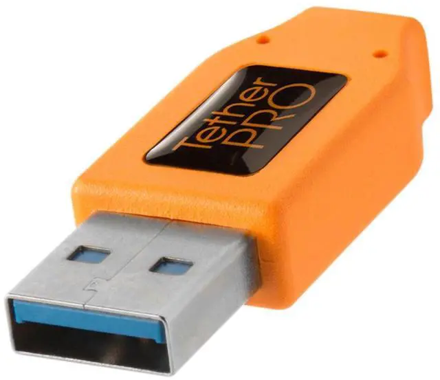 Alt view image 2 of 3 - Tether Tools TetherPro USB to USB-C Cable, 15', Orange #CUC3215-ORG