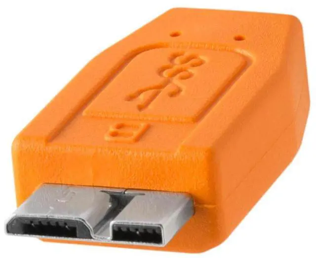 Alt view image 5 of 5 - Tether Tools TetherPro USB-C to 3.0 Micro-B Cable, 15', Orange #CUC3315-ORG