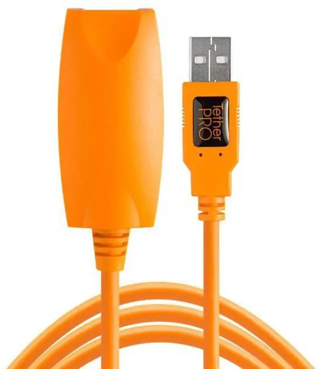 Main image of Tether Tools TetherPro 16' USB 2.0 Active Extension Cable, Orange #CU1917