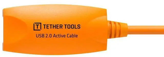 Alt view image 11 of 13 - Tether Tools TetherPro 16' USB 2.0 Active Extension Cable, Orange #CU1917