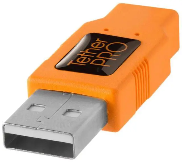 Alt view image 12 of 13 - Tether Tools TetherPro 16' USB 2.0 Active Extension Cable, Orange #CU1917