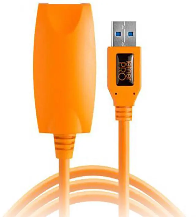 Alt view image 6 of 6 - Tether Tools 16 Ft TetherPro USB 3.0 Active Extension Cable (Hi-Visibility Oran