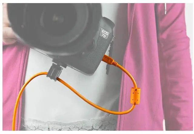 Alt view image 17 of 17 - Tether Tools Tether Tools TetherPro USB 2.0 to Micro-B 5-Pin   Cable, 15' (4.6m), High-Visibility Orange