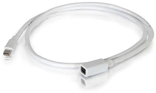 Alt view image 9 of 10 - C2G 54414 Mini DisplayPort Extension Cable M/F - Digital Audio Video, White (6 Feet, 1.82 Meters)