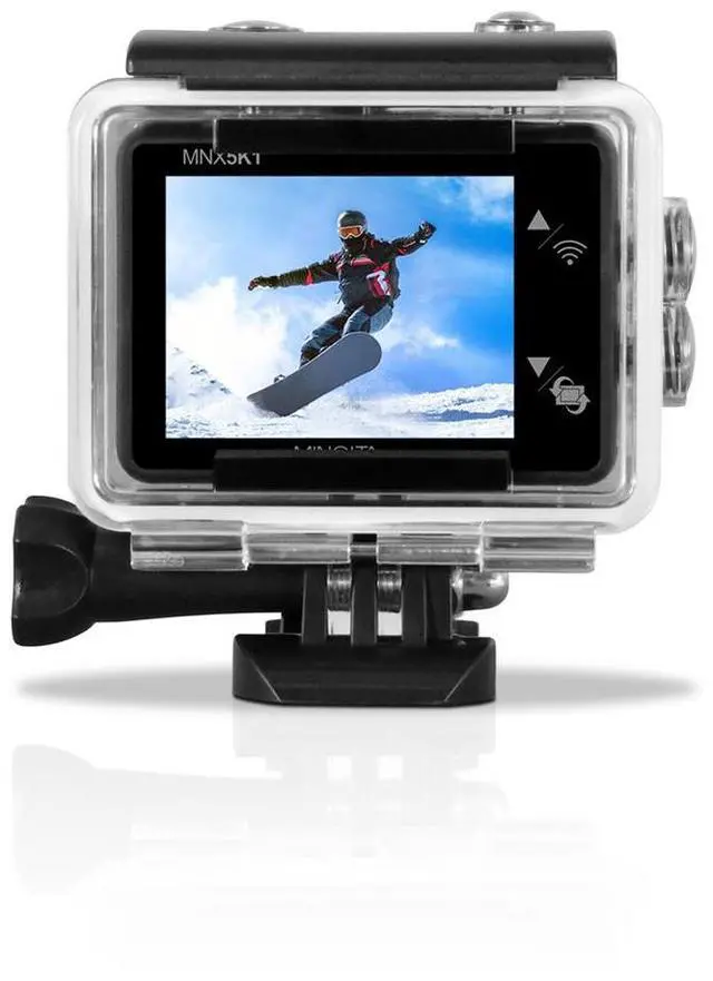 Alt view image 6 of 9 - Minolta MNX5K1 5K Ultra HD, 24 MP Action Camera Kit with Waterproof Case