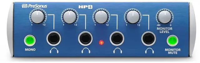 Alt view image 9 of 10 - PreSonus HP4 Channel Headphone Amplifier Monitoring Distribution System