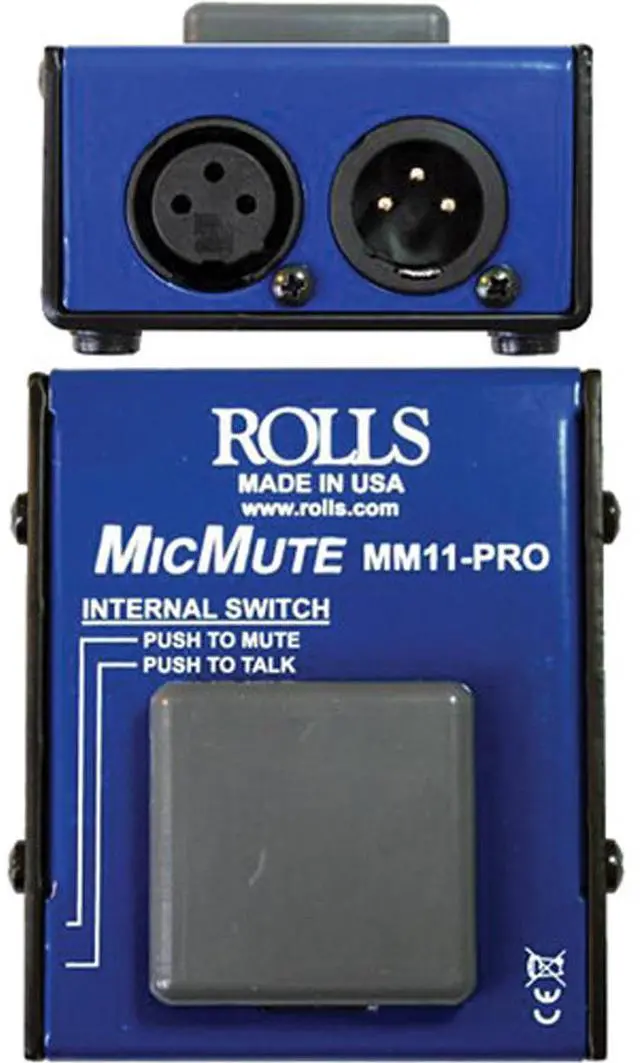 Alt view image 2 of 2 - Rolls MM11 PRO Switchable Microphone Mute/Talk Professional Microphone Switch