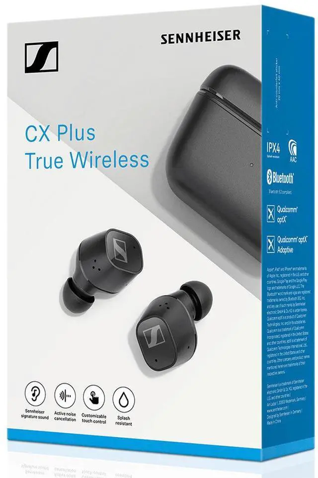 Alt view image 19 of 19 - Sennheiser CXPLUSTW1 True Wireless Earbuds - Black