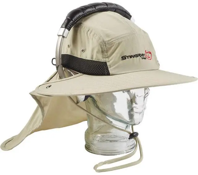 Alt view image 4 of 5 - K-Tek Stingray Audio SunHat for Headphones and Ear Muffs, Sand #KSH1