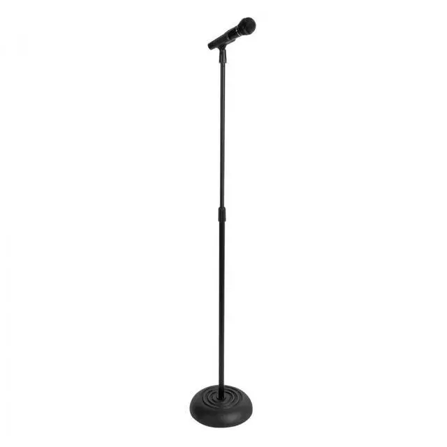 Alt view image 11 of 15 - On Stage MS7201B Round Base Mic Stand 72030