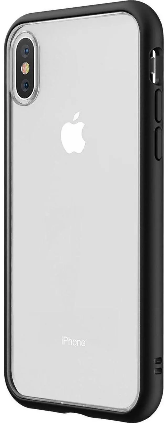 Alt view image 3 of 5 - RhinoShield Mod NX Modular Case with Frame, Button, Rim, Clear Back Plate for iPhone XS Max, Black