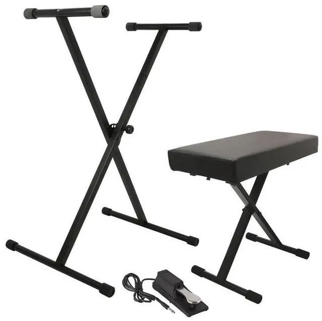 Alt view image 6 of 6 - Keyboard Stand/Bench Pak with KSP100 Sustain Pedal
