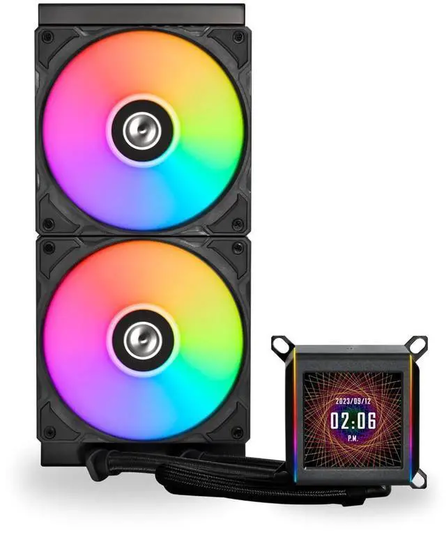 Alt view image 9 of 13 - LIAN LI Galahad II LCD 280 Black Liquid Cooler - GA2ALCD28B