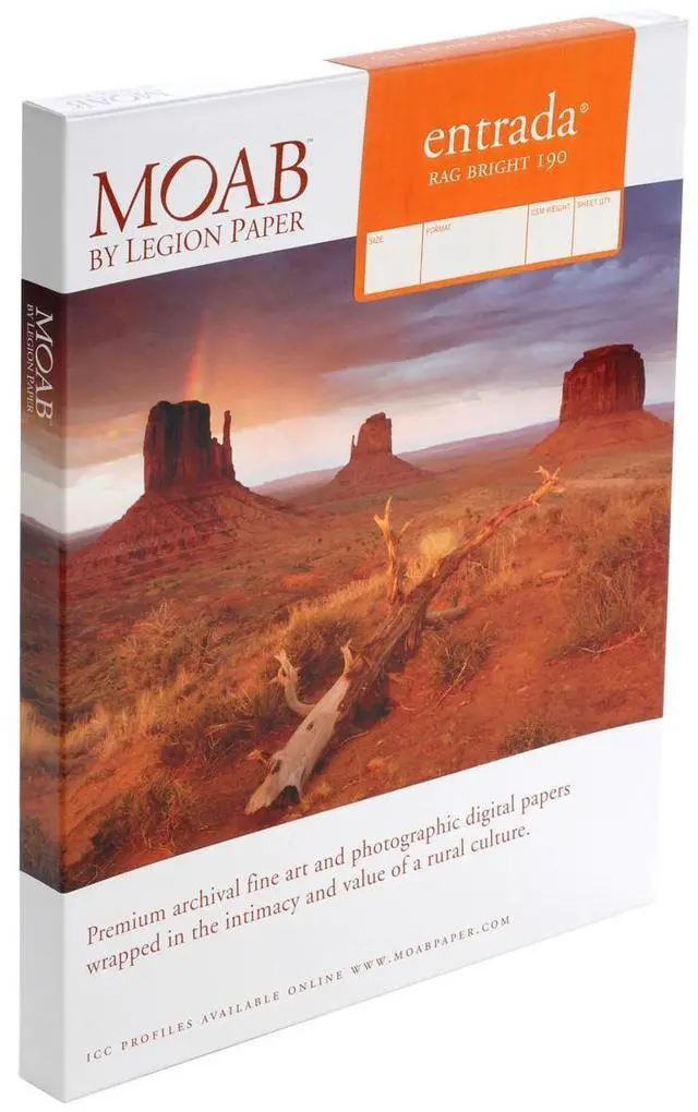 Main image of Moab Entrada Rag Fine Art 2-Side Matte Inkjet Paper, 8.5x11", 25 Sheets