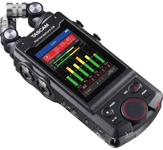 Alt view image 19 of 20 - Tascam Portacapture X8 High Resolution 6-Input / 6-Track Handheld Adaptive Multitrack Recorder